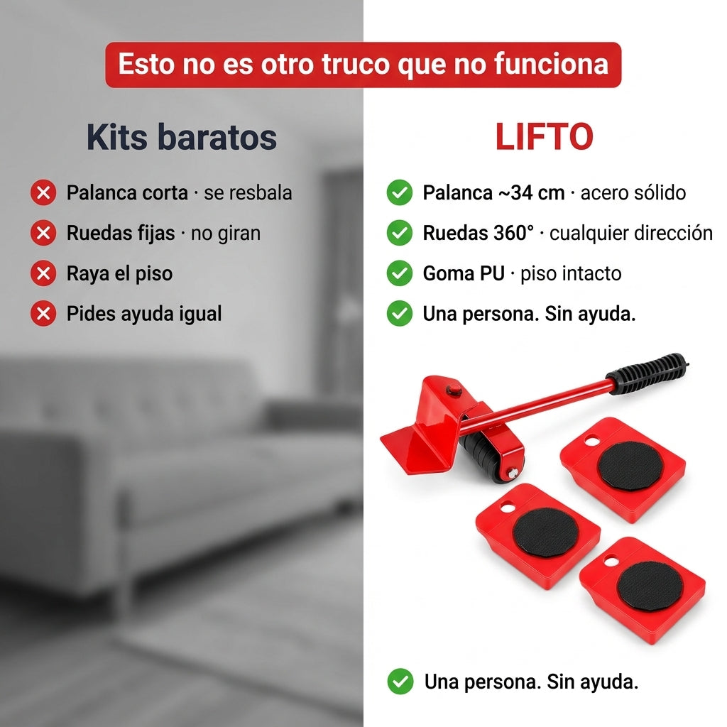 Kit Para Mover Muebles Pesados — vista 2