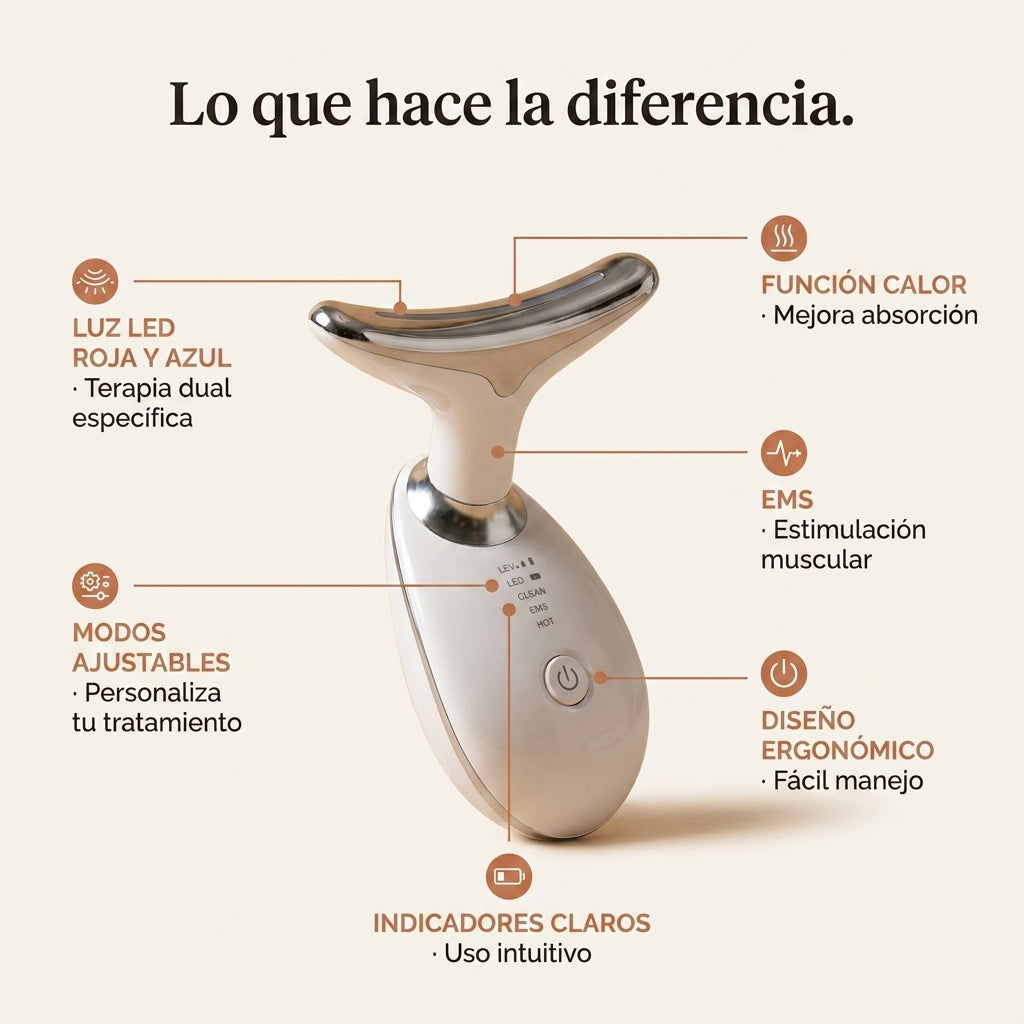 masajeador reafirmante de rostro y cuello — vista 3