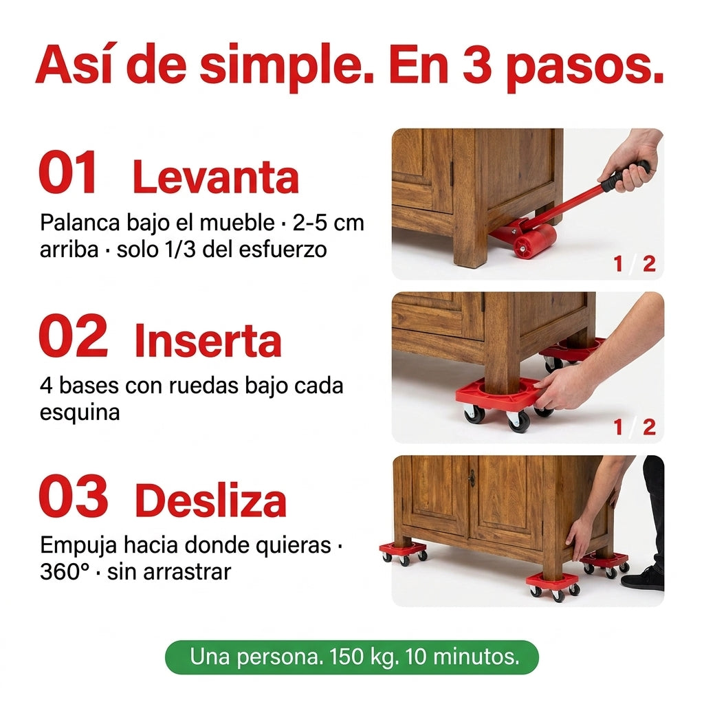 Kit Para Mover Muebles Pesados — vista 4