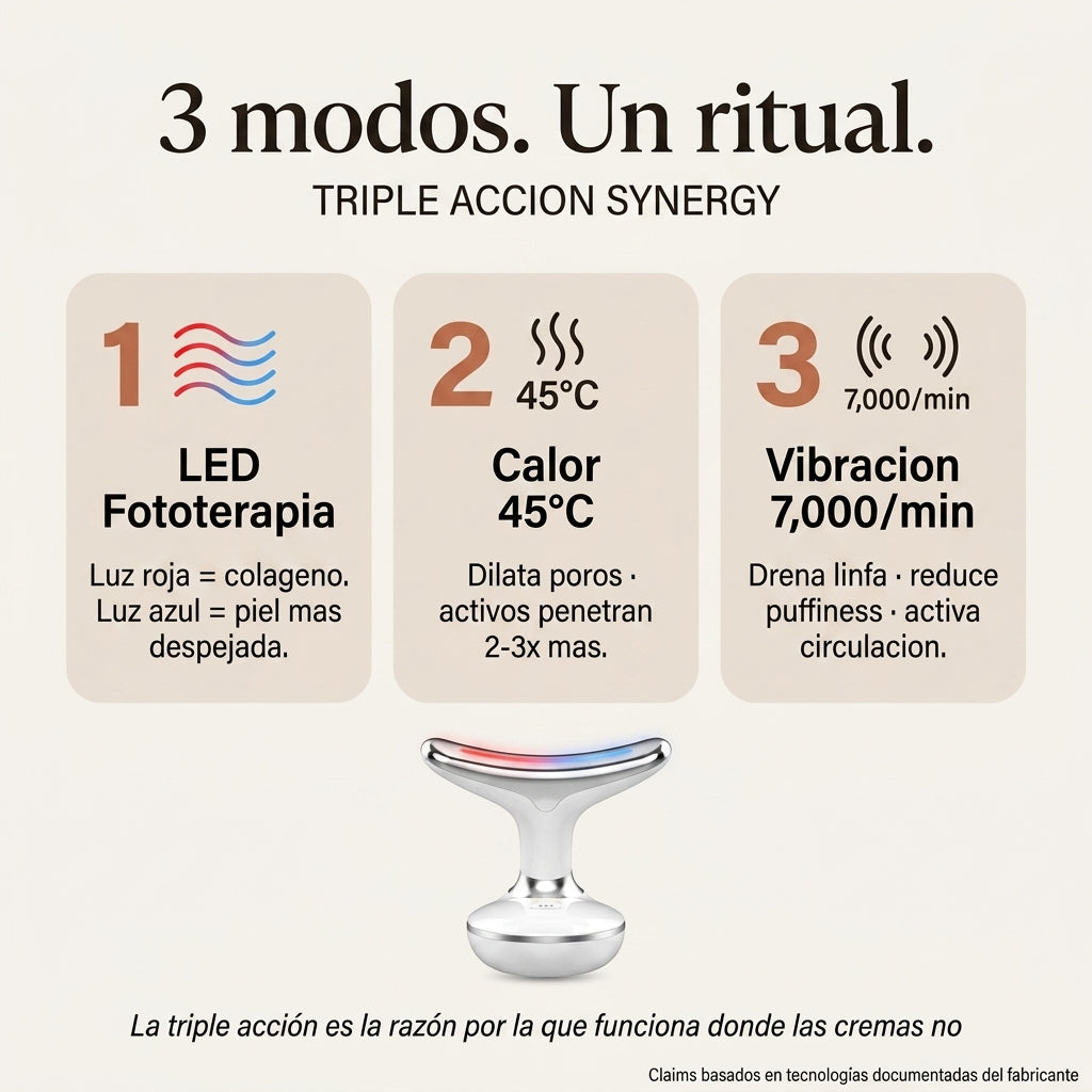 masajeador reafirmante de rostro y cuello — vista 4